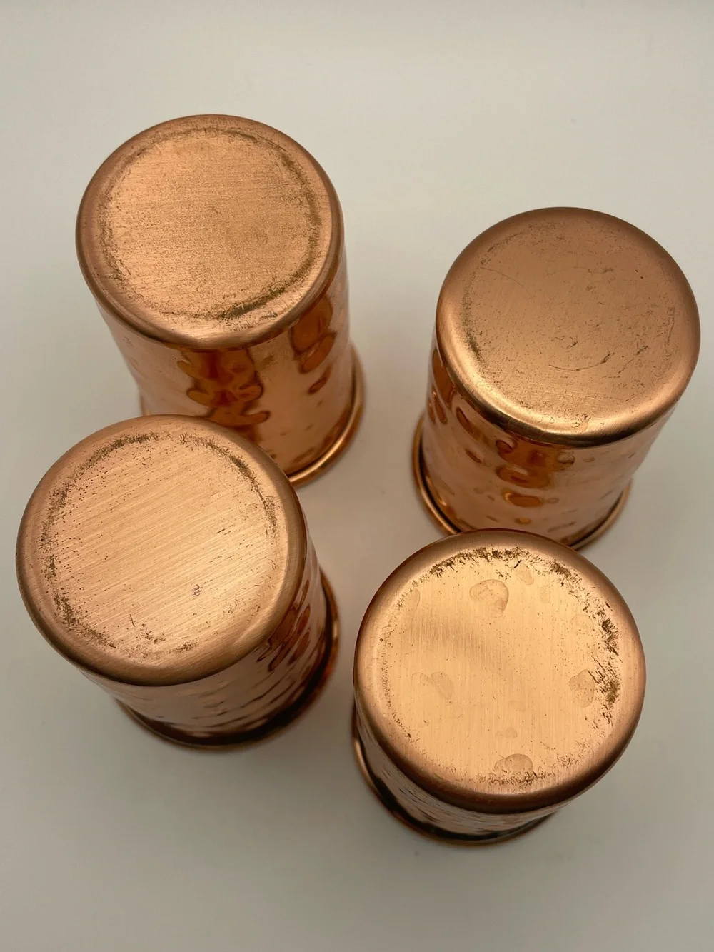 Copper Plated Shot Glasses with Holder